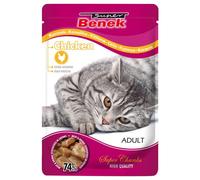 SUPER BENEK Bustina per gatti adulti con pezzi di pollo 100g