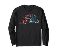 Super Bike Moto GP Pride Bandiera degli Stati Uniti Patriottica Dirt Bikers Maglia a Manica