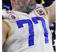 Super Bowl LVI LA Rams Andrew Whitworth OT 4⭐⭐⭐⭐Adesivo C-PATCH + Uomo Dell'Anno