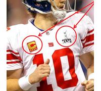 Super Bowl Xlvi 46 New York Giants + CAPITANO 4-STAR " C " Toppa