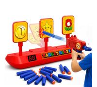 Super Bro Gioco bersagli elettronico per bambini con punteggio digitale, reset automatico, suoni e luci, 3 bersagli basculanti e 20 freccette in spugna, gioco da interno e esterno, regalo 3-12 anni