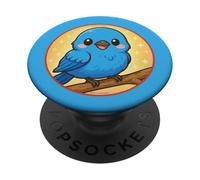 Super carino indaco bandierine anime uccello design PopSockets PopGrip Adesivo