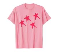 Super carino rosa e rosso stella aura estetica trendy modello Maglietta