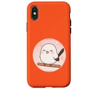Super carino Shima Enaga "Japanese Snow Fairy Bird" design Custodia per iPhone X/XS