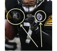 Super Ciotola 43 Champion Steelers 75TH Stagione 2007 da Stiro 2-PATCH Set