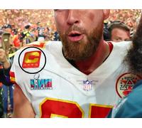 Super Ciotola 57 Kc Chiefs Travis Kelce Te 4- ⭐⭐⭐⭐ -star da Stiro Rosso Captain