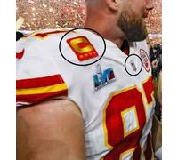 Super Ciotola Lvii 57 Kc Chiefs Travis Kelce Te 4- ⭐ -star Rosso Captain Oro C+