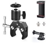 Super Clamp with Rotatable Ball Head, Lightweight and Strong, Perfect for Secure Mounting of Heavy Duty Devices