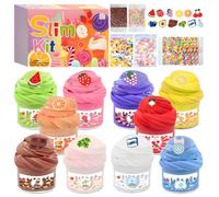 Super Clay Slime DIY Soft & Squishy Clay Scented Slime Sensory Clays, Moldable Modeling Clays Kit, Super Soft, Non-Sticky Stress Relief Toy, Party FavorsGift Set (10)