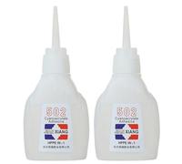 Super colla 502, 2 pezzi di colla 502, 30 g di adesivo istantaneo impermeabile ad asciugatura rapida per riparazione di metallo, vetro, plastica, pelle, più forte per metallo su plastica