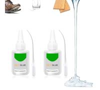 Super Colla 50g, Super Glue, Ultrarapida, Universale, per Plastica, Vetro, Pietra, Trasparente, Istantanea, 2pc