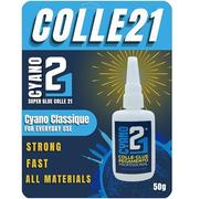Super Colla COLLE21-50gr, COLLA ciano, Super Glue Cianoacrilato, colla PER MODELLISMO E BRICOLAGE