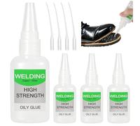 Super Colla Extra Forte, 4 Pezzi Colla Istantanea Extra Forte con Ugello Sottile, 50g Olio Asciugatura Rapida Super Liquida per Plastic Vetro Lgno Pietra Metall Ceramica e Fai Da Te