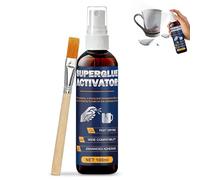 Super Colla Spray Attivatore, Attivatore Colla, Asciugatura Rapida, Migliora L'adesione, Trasparente e Senza Residui, Adatto per Plastica, Metalli, Vetro, Legno, Gomma, ecc, 100ml