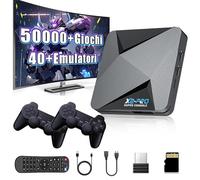 Super Console X2 Pro Console di gioco retrò,EmuELEC4.6+ Android TV 9.0,50000+ giochi,console per videogiochi con oltre 40 emulatori,Plug and Play,uscita 4K HD,WiFi 2.4+5G Regalo per adulti(64G)