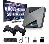 Super Console X2 Pro Console di gioco retrò,EmuELEC4.6+ Android TV 9.0,60000+ giochi,console per videogiochi con oltre 50 emulatori,Plug and Play,uscita 4K HD,WiFi 2.4+5G Regalo per adulti(128G)