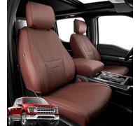 Super Cover Coprisedili per Ford F150 2015-2025, completamente coperti in pelle per camion, protezioni impermeabili per F150 2024 2023 2022 2021, solo per sedili SuperCrew della prima fila (XL, XLT)