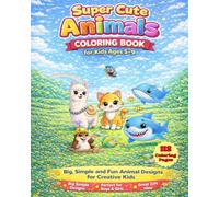 Super Cute Animals Coloring Book for Kids Ages 5-9: Big, Simple and Fun Animal Designs for Creative Kids