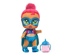 Super Cute - Bambola supereroina Kala, con biberon magico, vestiti reversibili e accessori, bambola interattiva con luce e suoni, per bambini dai 3 anni (85390), multicolore (ColorBaby