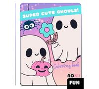 Super cute ghouls! Coloring book: Adorable Chibi Ghosts, Kawaii Pumpkins & Fun Halloween Scenes to Color for Kids, Teens & Adults