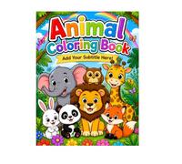 Super Cute Jungle Animals Coloring Book: Coloring Book