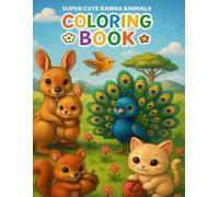 Super Cute Kawaii Animals Coloring Book: Adorable Animals to Color for Kids Ages 4-8