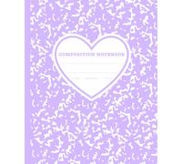 Super Cute Pastel Lavender Purple Heart Girly Composition Notebook: Marble Coquette Y2K Aesthetic Hearts College Ruled Journal for School, Office or ... Supplies for Girls, Woman, Teens & Students