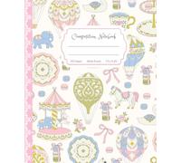 Super Cute Preppy Fair Aesthetic Composition Notebook Pastel Pink, Blue, Sage Green & White Coquette Bows: Wide Ruled Journal for Girls, Kids, Teens; Y2K Cool Girly Back to School Supply