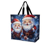 Super Cute Santa Claus Borsa Riutilizzabile Borsa Della Spesa Impermeabile Shopper Bag Per Donna Casa Lavoro