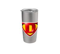 Super D Hero Alphabet Cute Initial Monogram Letter D Logo Bicchiere termico in acciaio inox doppia parete