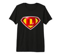 Super D Hero Alphabet Cute Initial Monogram Letter D Logo Maglietta Premium