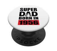 Super Dad Born In 1956 Compleanno di papà 1956 Compleanno 1956 PopSockets PopGrip Adesivo