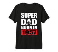 Super Dad Born in 1957 Compleanno di papà 1957 Compleanno 1957 Maglietta Premium