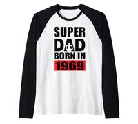 Super Dad Born in 1969 Compleanno di papà 1969 Compleanno 1969 Maglia con Maniche Raglan