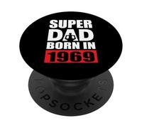 Super Dad Born In 1969 Compleanno di papà 1969 Compleanno 1969 PopSockets PopGrip Adesivo