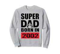 Super Dad Born In 2002 Dad Birthday 2002 Compleanno 2002 Felpa
