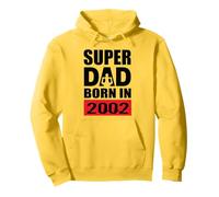 Super Dad Born In 2002 Dad Birthday 2002 Compleanno 2002 Felpa con Cappuccio