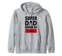 Super Dad Born In 2002 Dad Birthday 2002 Compleanno 2002 Felpa con Cappuccio