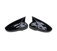 SUPER DAFI Calotte Specchietti per Golf 6 MK6 GTI GTD 2009-2013 2X Copri Specchietto Laterale Copri Specchietto Retrovisore Laterale Copertura Specchietto(1 Pair Black)