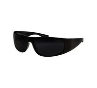 Super Dark Lens Black Sunglasses | Biker Style Rider | Wrap Around Frame