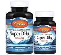 Carlson Labs, Super DHA, 500 mg, 60 + 20 capsule molli - spedizione lampo