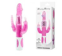 SUPER DILDO STIMOLANTE BUNNY TRIPLO VIBRATORE INTIMO anale vaginale INTIMO sexy