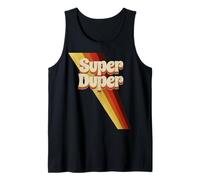 Super Duper Anni '70 Vintage Retro Distress Graphic Canotta