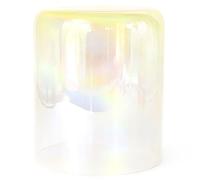 SUPER FOREST Campana tibetana in cristallo Alchemy da 17,8 cm, 432 Hz, quarzo per chakra, giallo sfumato trasparente, per yoga, meditazione e guarigione del suono, con attaccante acrilico e O-ring