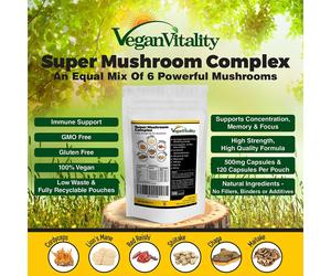 Super Fungo Complex. Leoni Criniera Reishi Chaga Shitake Cordyceps & Maitake