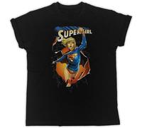 Super Girl Poster T-Shirt T-Shirt Black Mens Tee Unisex Shirt Black S