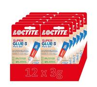 Super Glue-3 Pure Gel, colla trasparente e potente, colla forte formula gel inodore non attacca le dita, colla riposizionabile, tubo da 12 x 3 g