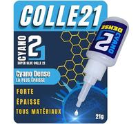 Super Glue Colle21 DENSE - 21g | Colla cianoacrilica densa per incollaggi precisi e resistenti - Ideale per modellismo, bricolage e riparazioni tecniche