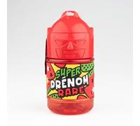 SUPER GOURDE Bottiglia personalizzata per bambini, borraccia con cannuccia - ottimo nome raro