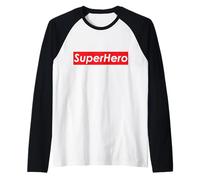 Super Hero Costume Supereroe Mascherato con Superpoteri Eroi Maglia con Maniche Raglan